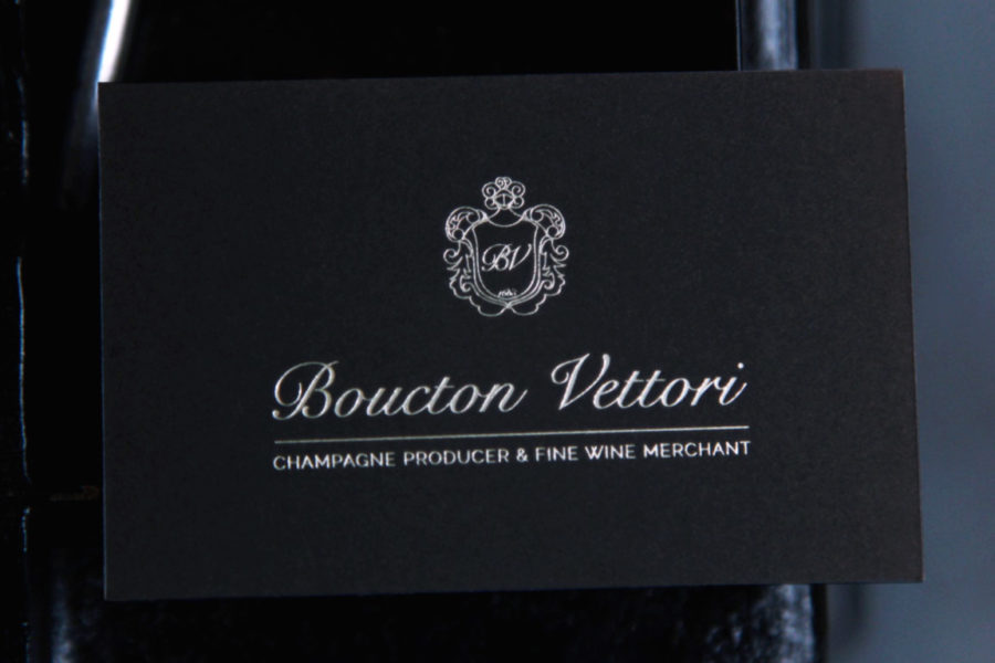 Dorure à chaud sur carte de visite Boucton Vettori